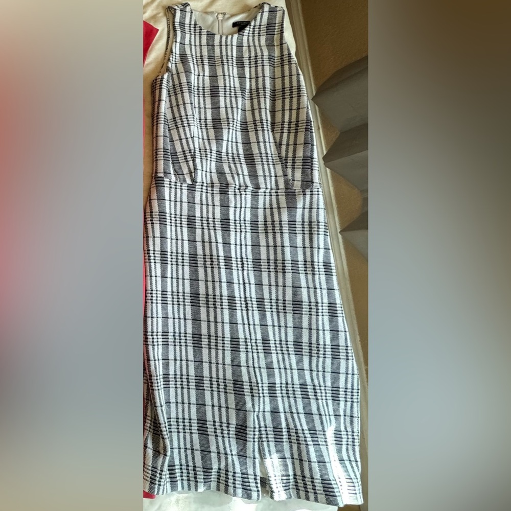 Classic Black & White Plaid Pencil dress